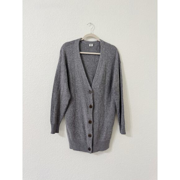Aritzia Sweaters - Aritzia Sunday Best Alpaca Blend Longline Button Cardigan Gray Size Small